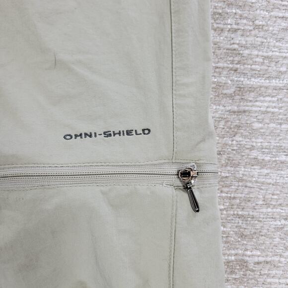 Columbia Convertible Hiking Pants Womens 10 Tan Omni Shield Side Stretch Trail - Picture 6 of 16